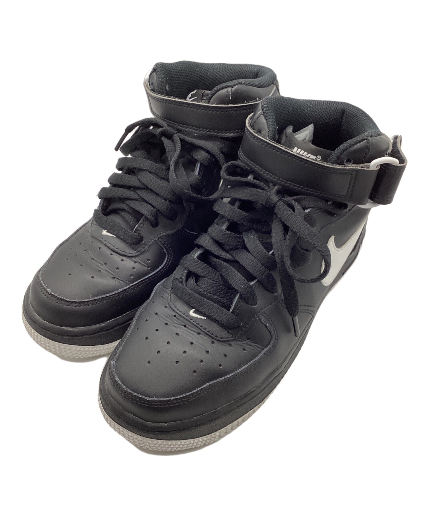 中古・古着通販】NIKE (ナイキ) Air Force 1 Mid 07 ブラック×ホワイト 