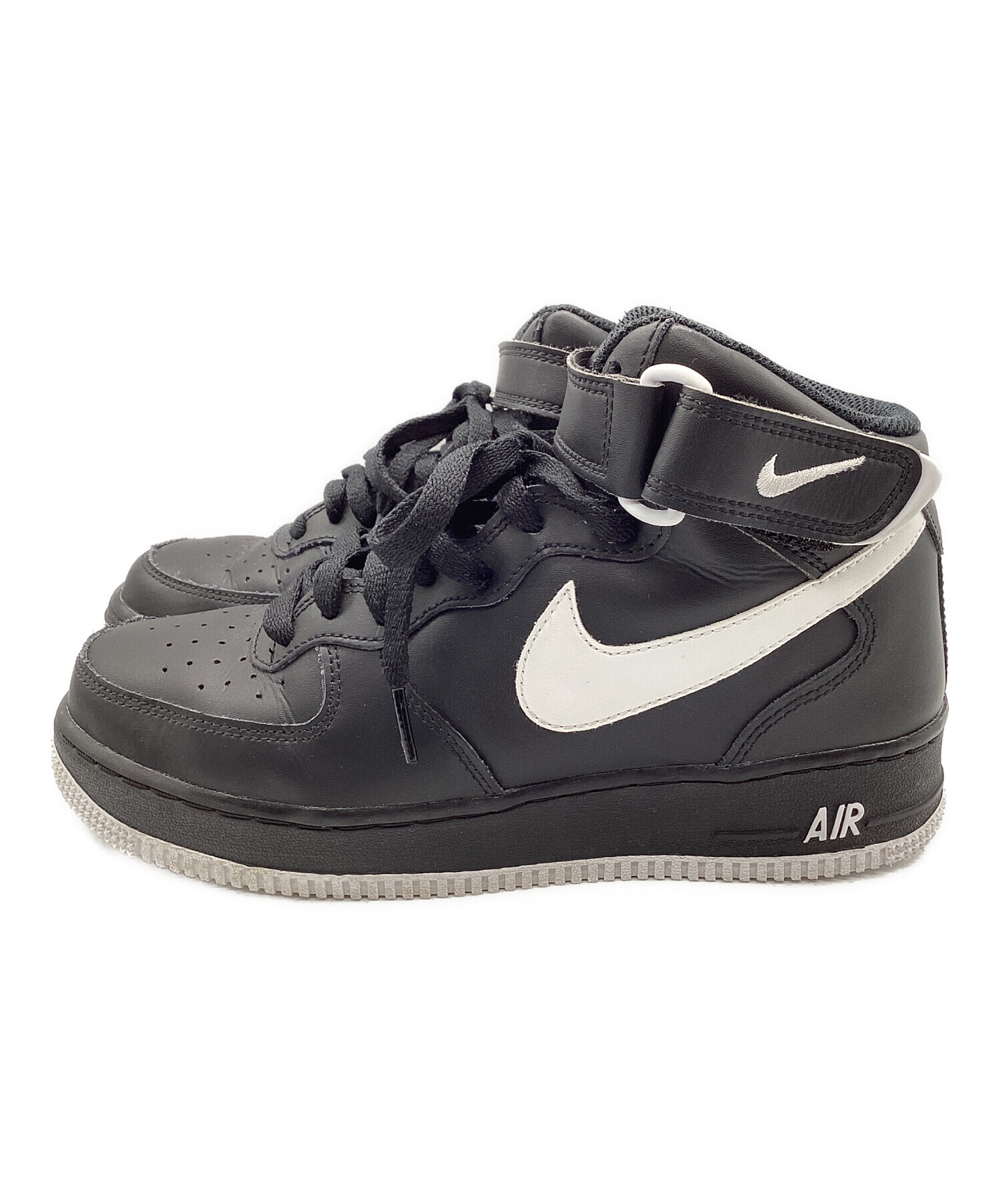 中古・古着通販】NIKE (ナイキ) Air Force 1 Mid 07 ブラック×ホワイト 