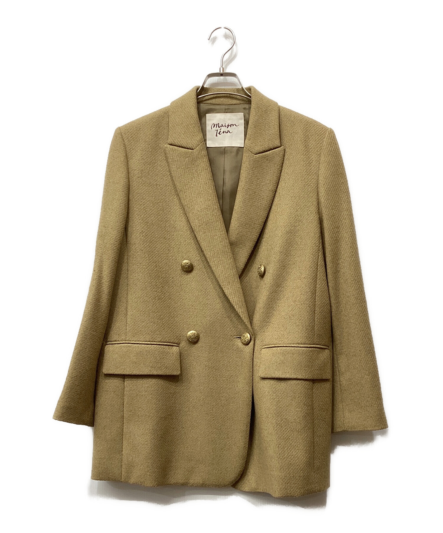 未使用タグ付き IENA リネンライクツイードジャケット 36 グレー UNTITLED｜【セットアップ可能】リネンライク カラーレスジャケット