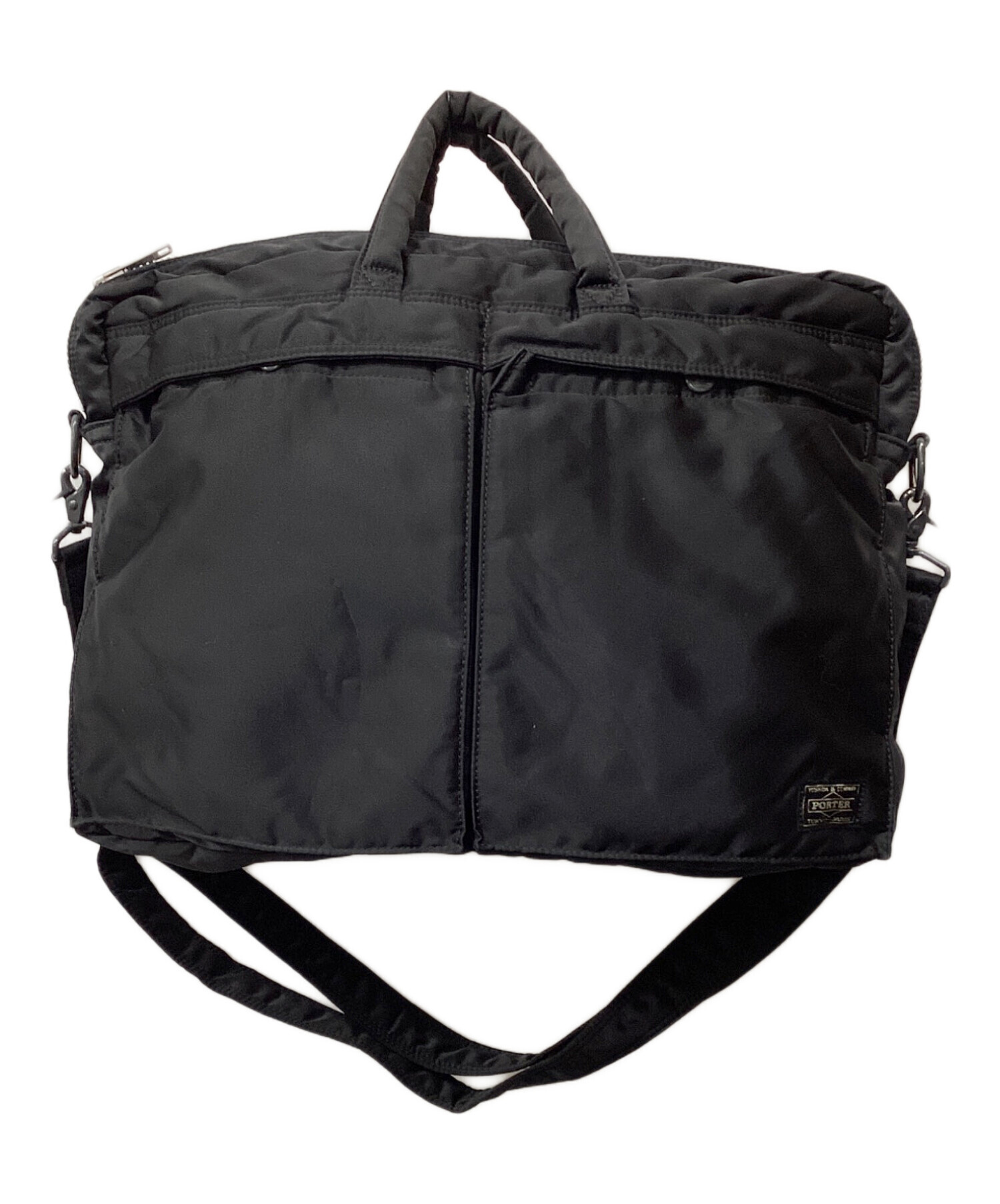 【美品】明日まで！ポーター タンカー ブリーフケース 2way リュック 黒 中古・古着通販】PORTER (ポーター) TANKER 2WAY BRIEFCASE/タンカー