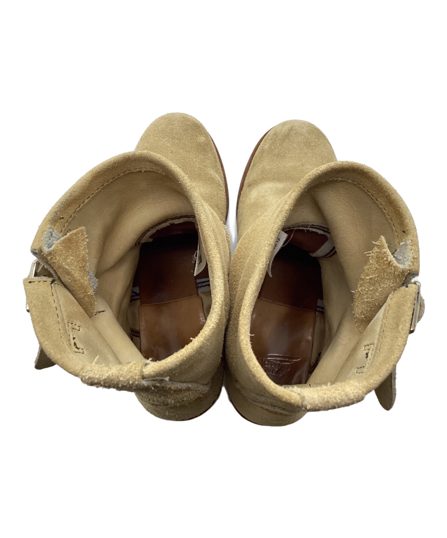 Red Wingブーツ ベージュ MADE IN USA RED WING エンジニアブーツ ベージュスエード