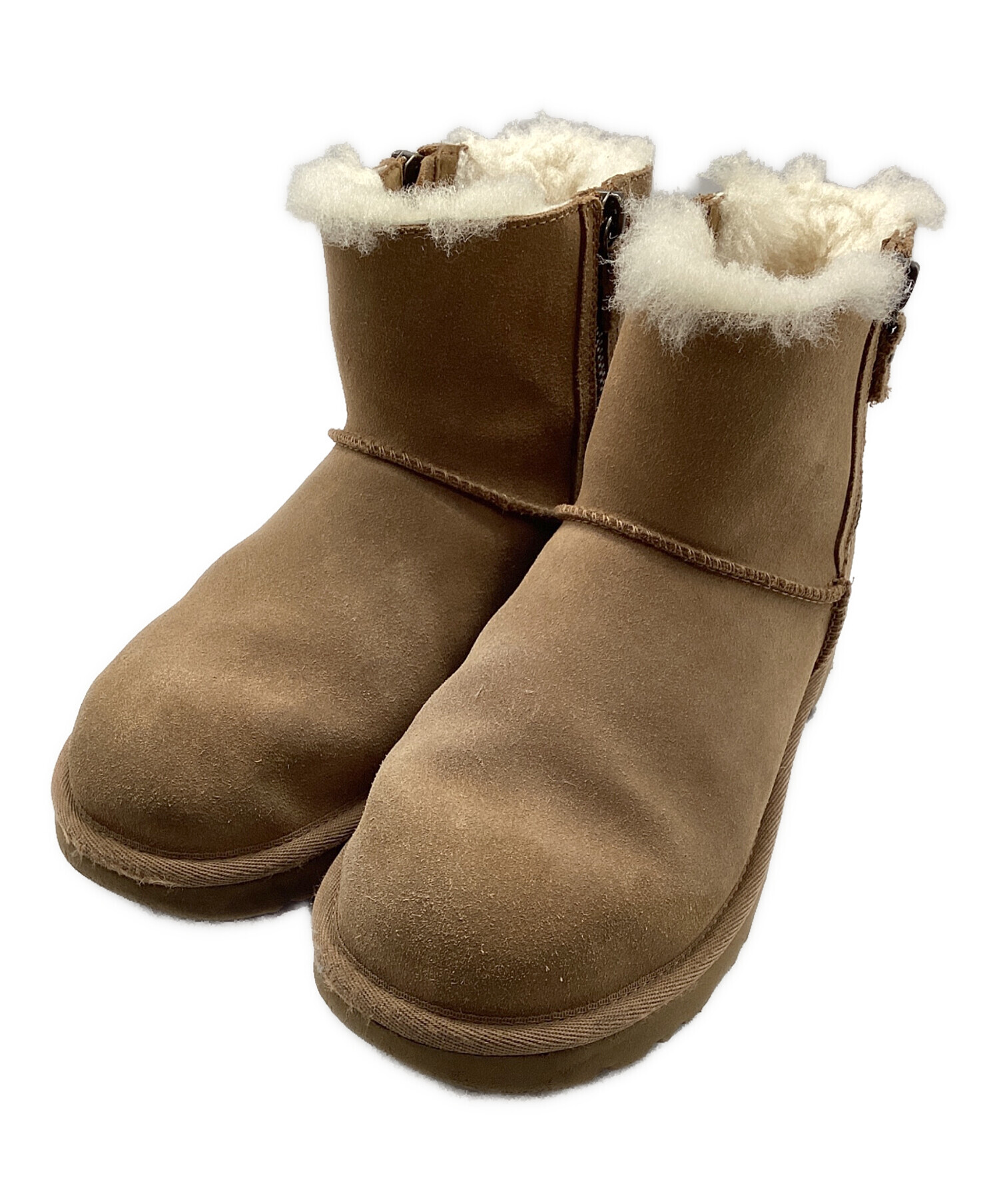 中古・古着通販】UGG (アグ) ダブルジップムートンブーツ ブラウン