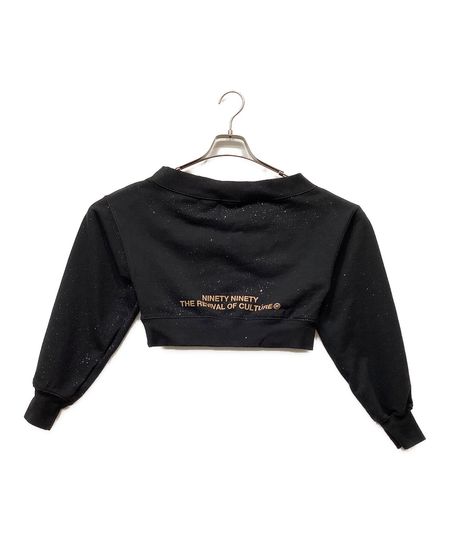 中古・古着通販】9090 (9090) オフショルダースウェット ブラック 