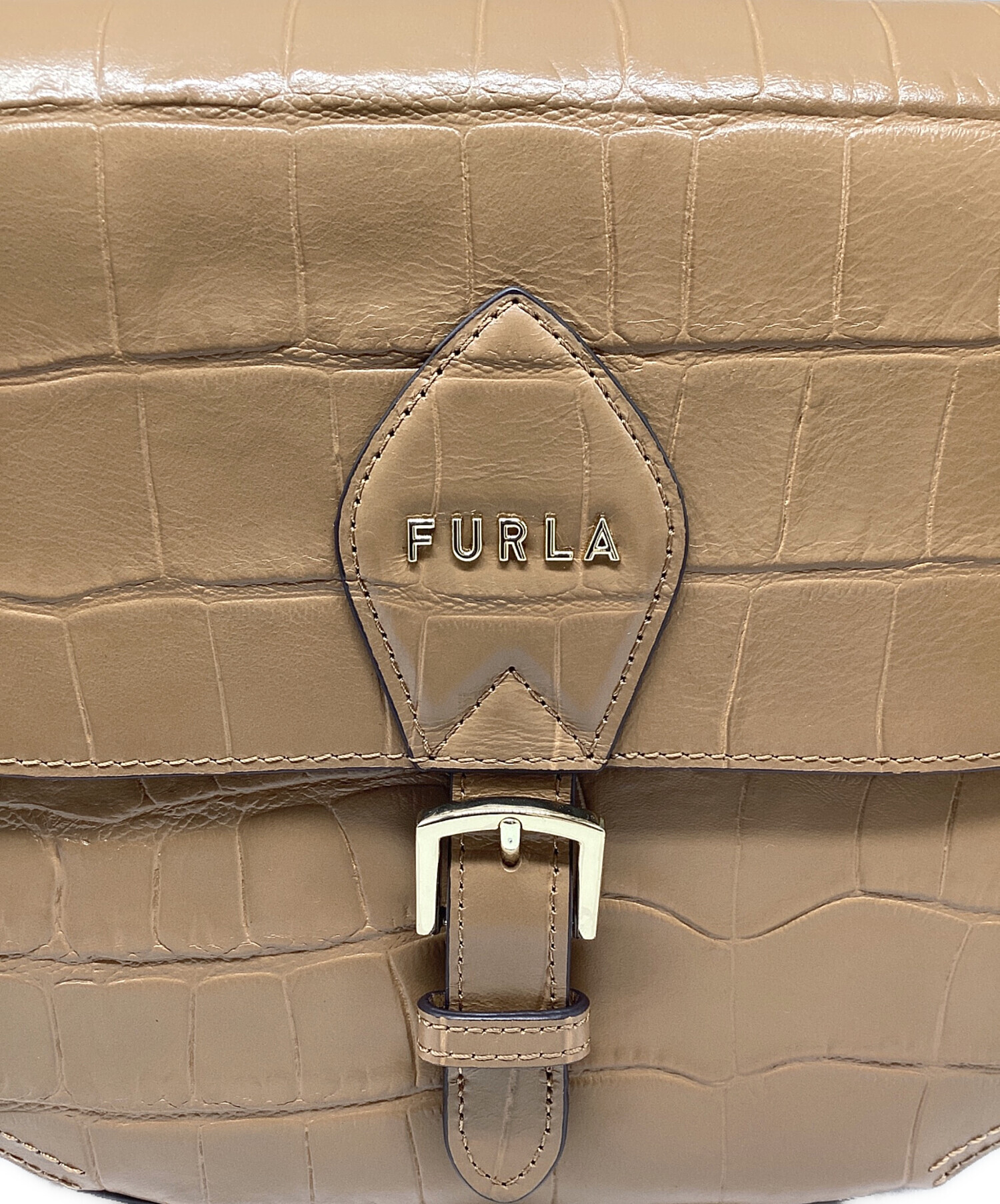 中古・古着通販】FURLA (フルラ) ショルダーバッグ ウラニア ブラウン