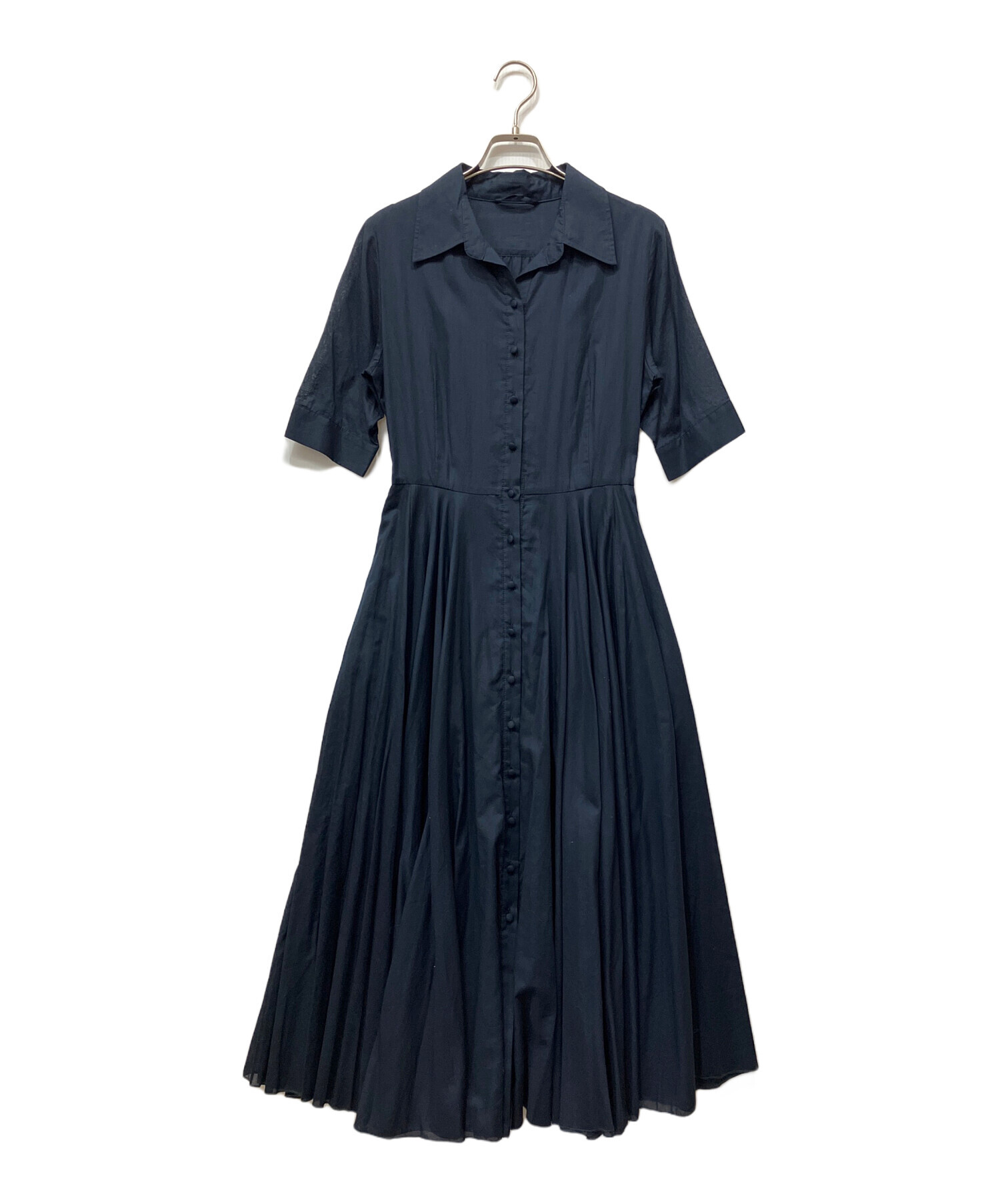 中古・古着通販】JENNE (ジェンヌ) 半袖ワンピース ネイビー サイズ:M