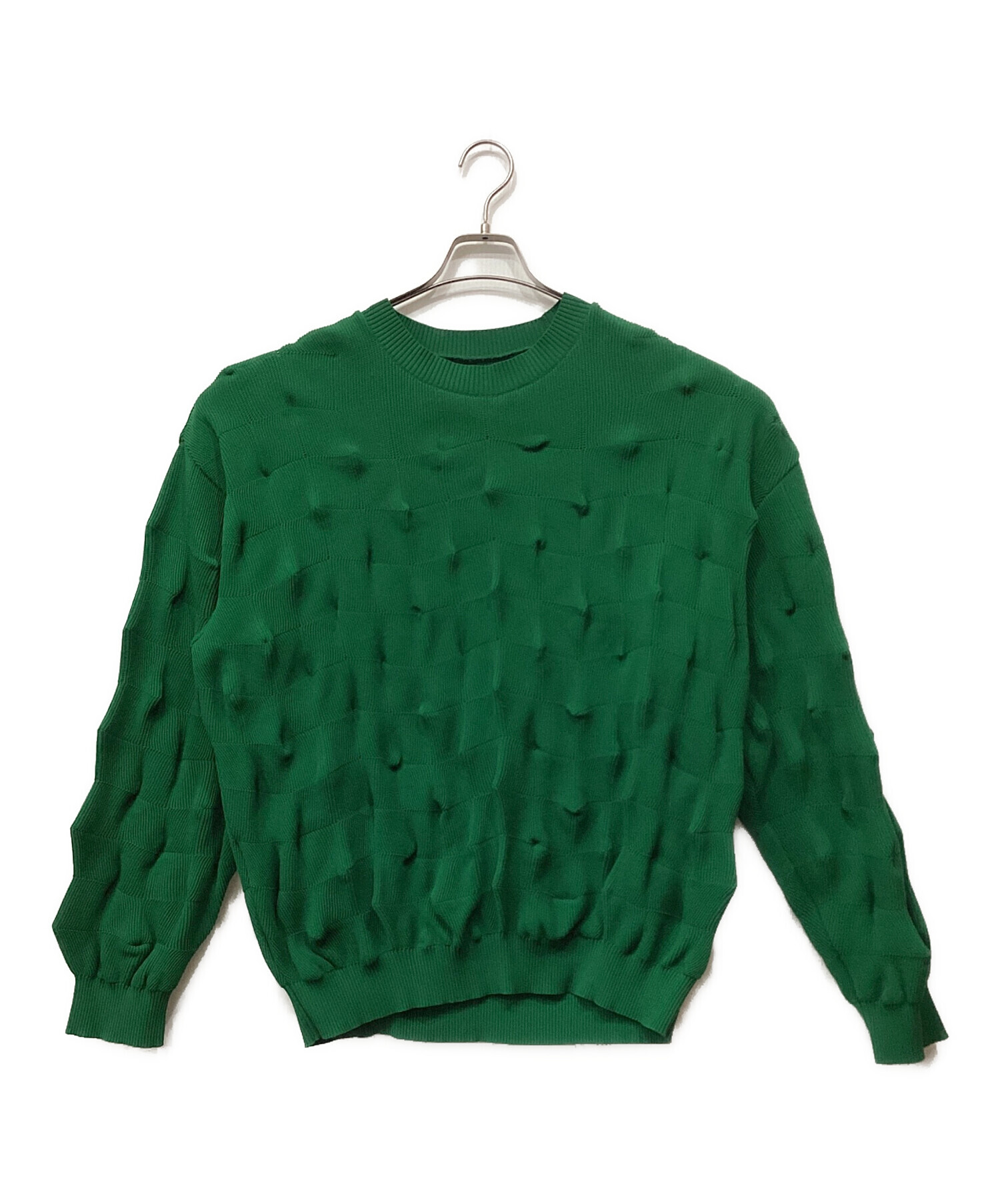 中古・古着通販】stein (シュタイン) BUMPY PATTERNED KNIT グリーン