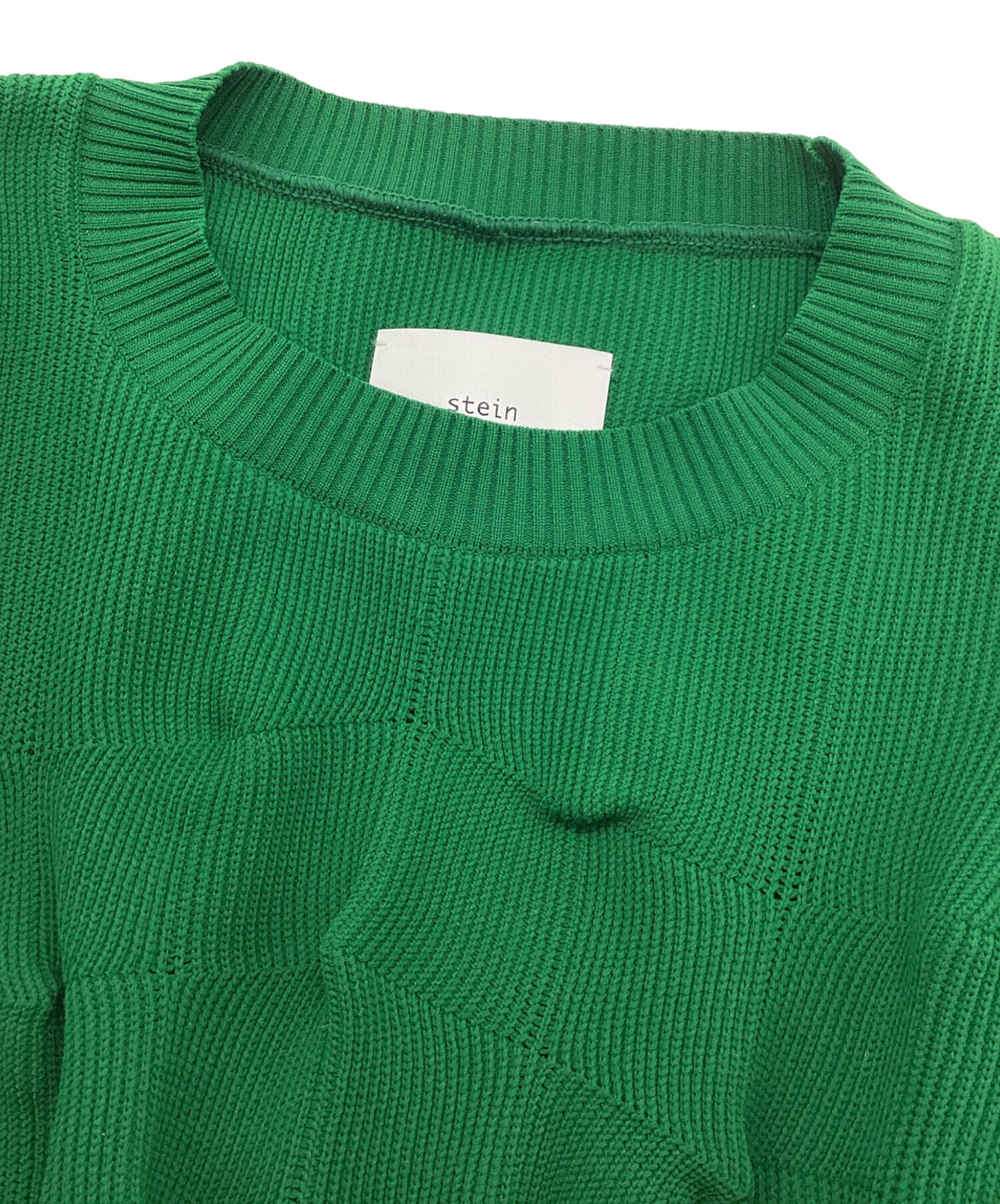 中古・古着通販】stein (シュタイン) BUMPY PATTERNED KNIT グリーン