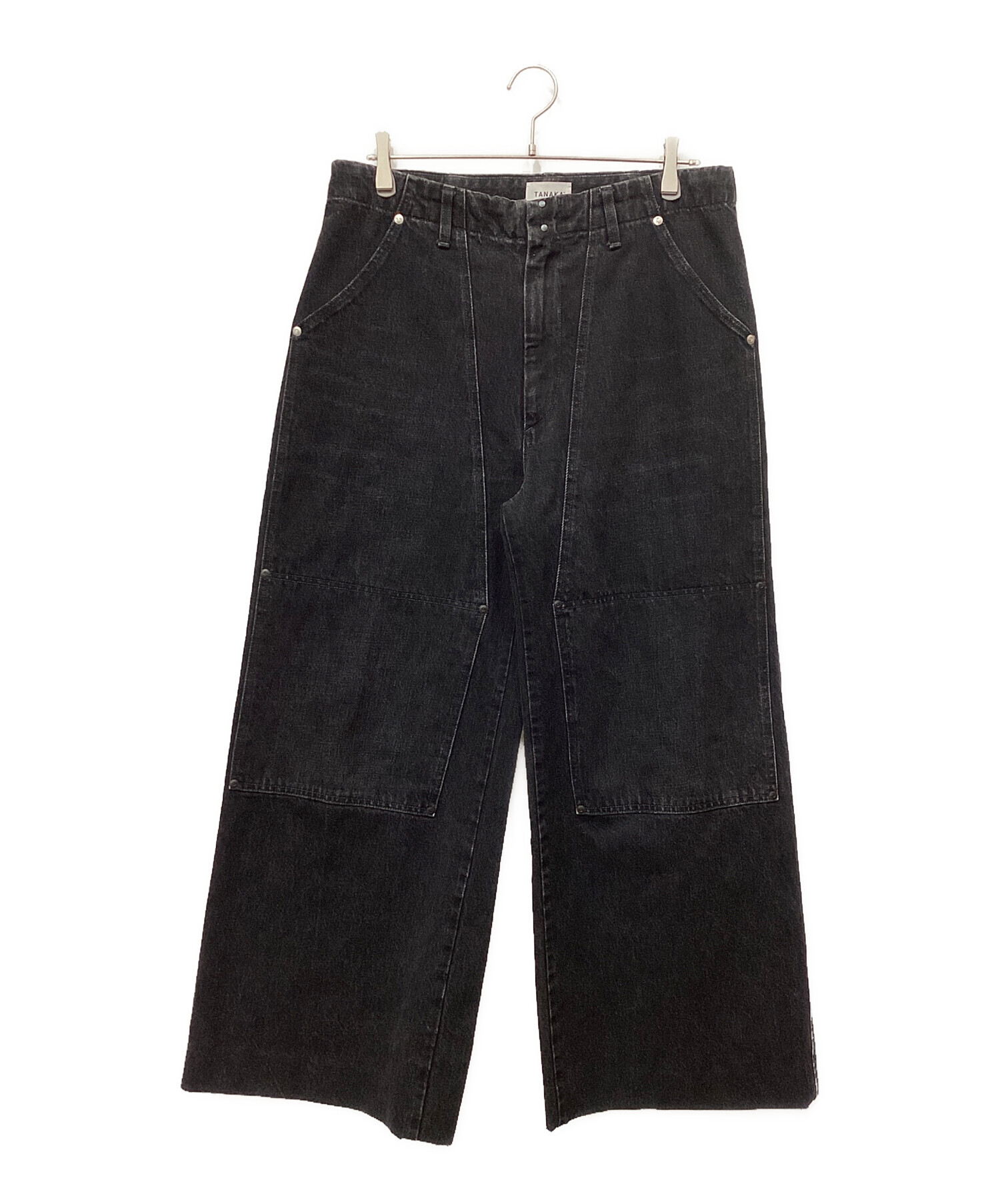 中古・古着通販】TANAKA (タナカ) WORK JEAN TROUSERS ブラック サイズ 