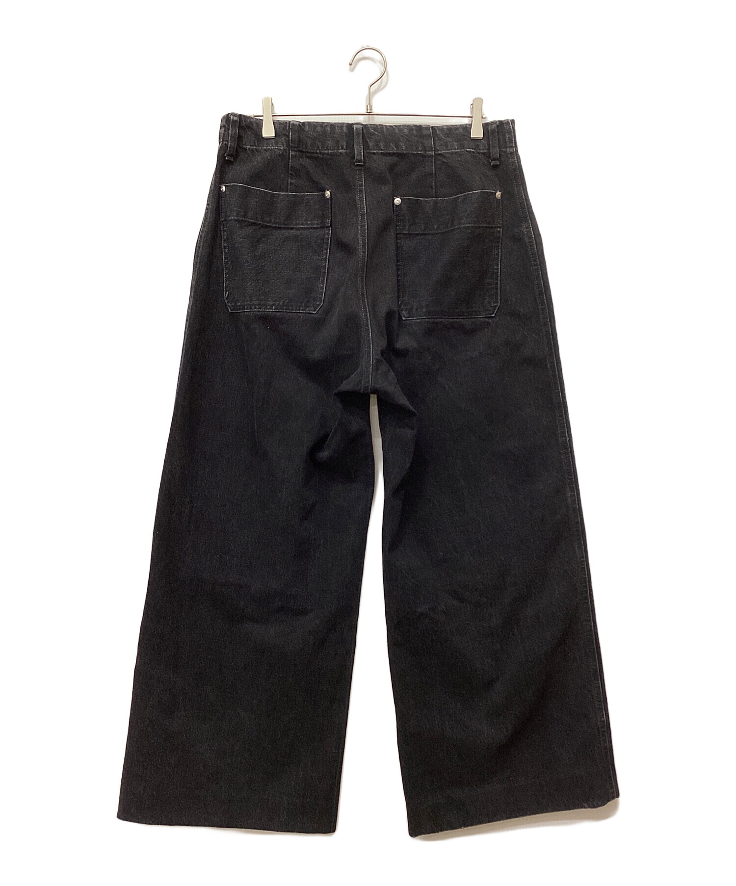 中古・古着通販】TANAKA (タナカ) WORK JEAN TROUSERS ブラック サイズ 