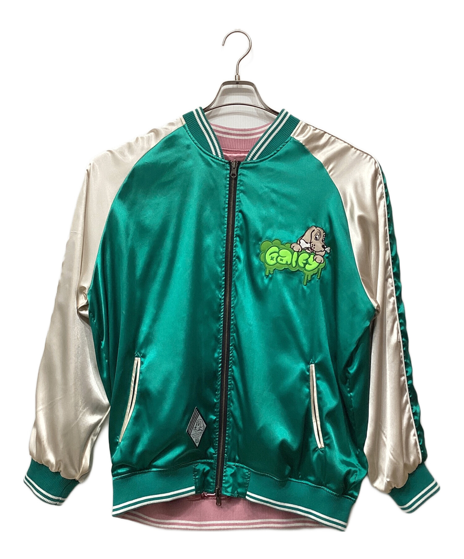 中古・古着通販】GALFY (ガルフィー) リバーシブルスカジャン グリーン