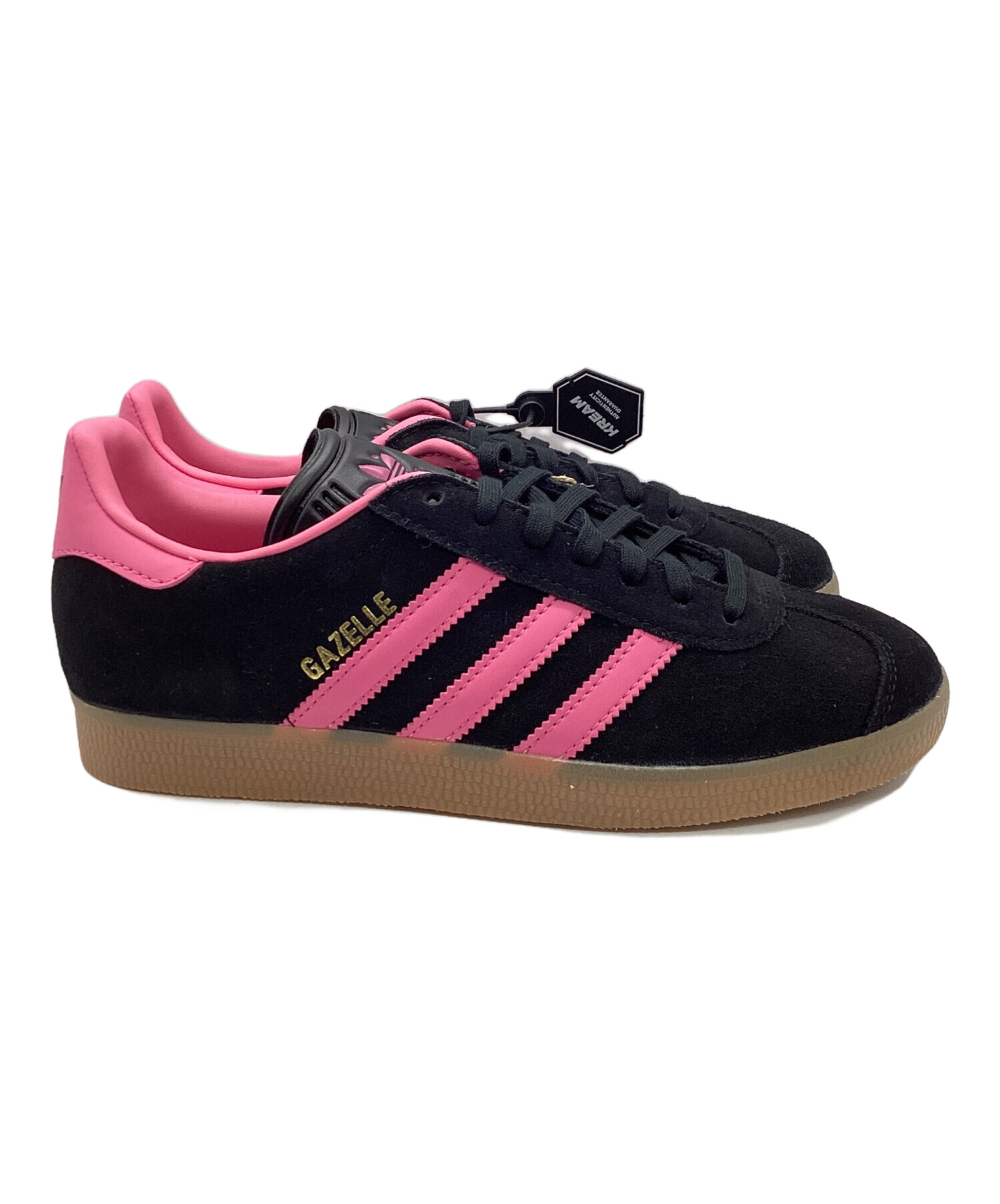 アディダス GAZELLE ピンク ブラック スニーカー23.5cm 中古・古着通販】adidas (アディダス) GAZELLE(ガゼル) ブラック