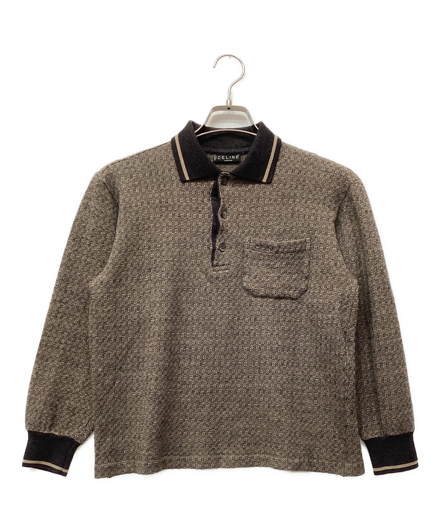 中古・古着通販】CELINE HOMME (セリーヌオム) ニットポロ ベージュ 
