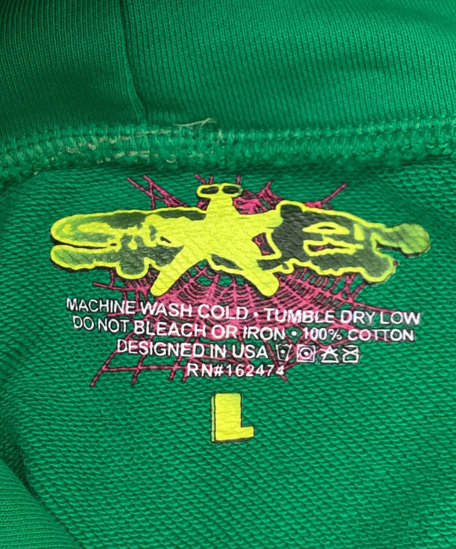 中古・古着通販】SP5DER (スパイダー) プルオーバーパーカー グリーン