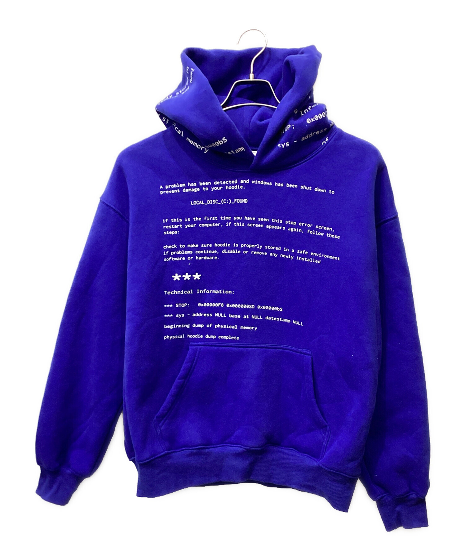 lilonesock error hoodie XS 青 中古・古着通販】lilonesock (-) error hoodie ブルー サイズ:XS