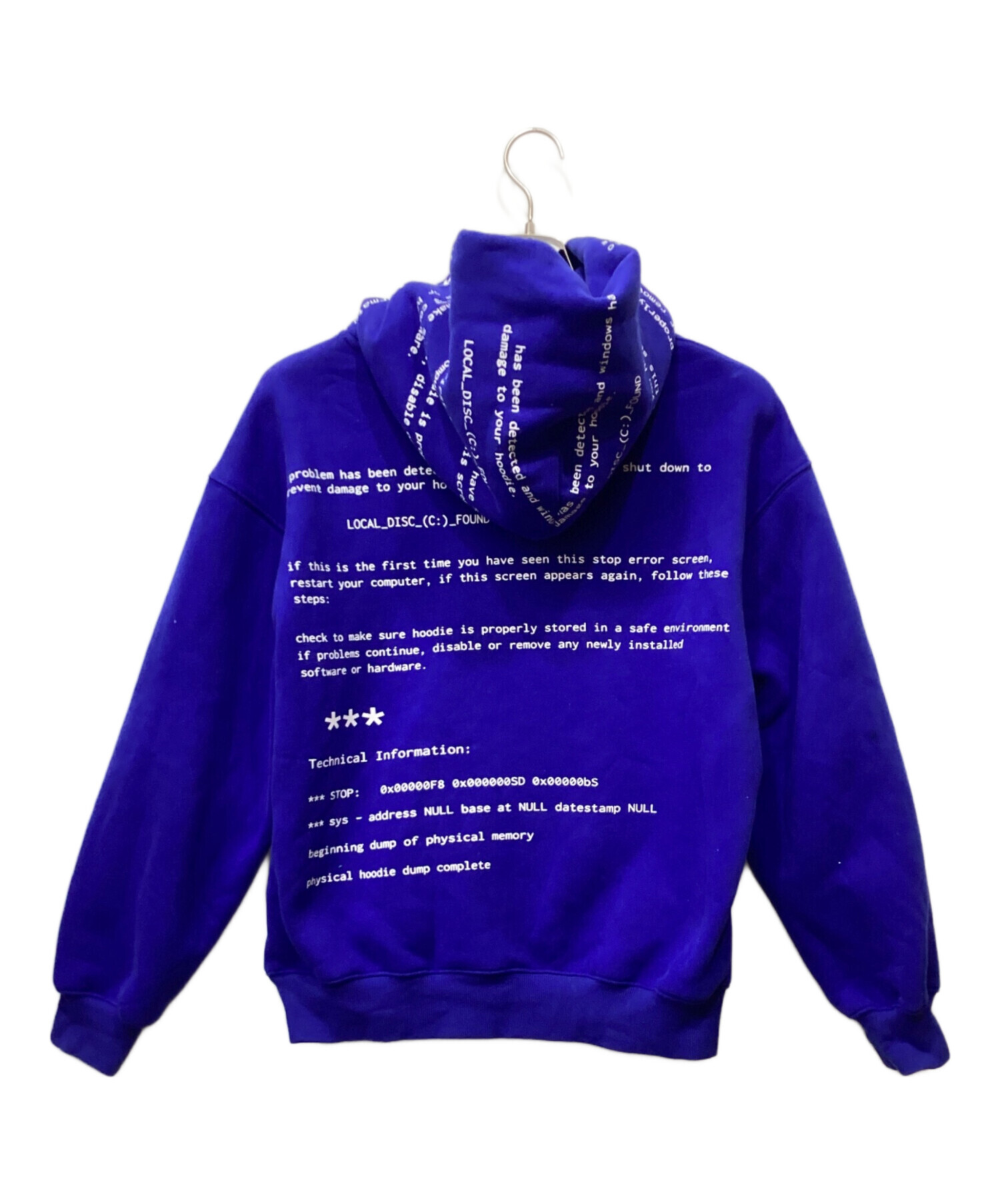 中古・古着通販】lilonesock (-) error hoodie ブルー サイズ:XS 