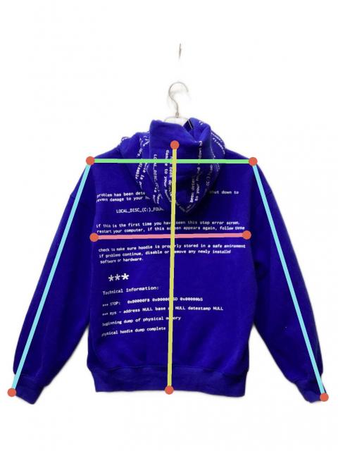 中古・古着通販】lilonesock (-) error hoodie ブルー サイズ:XS