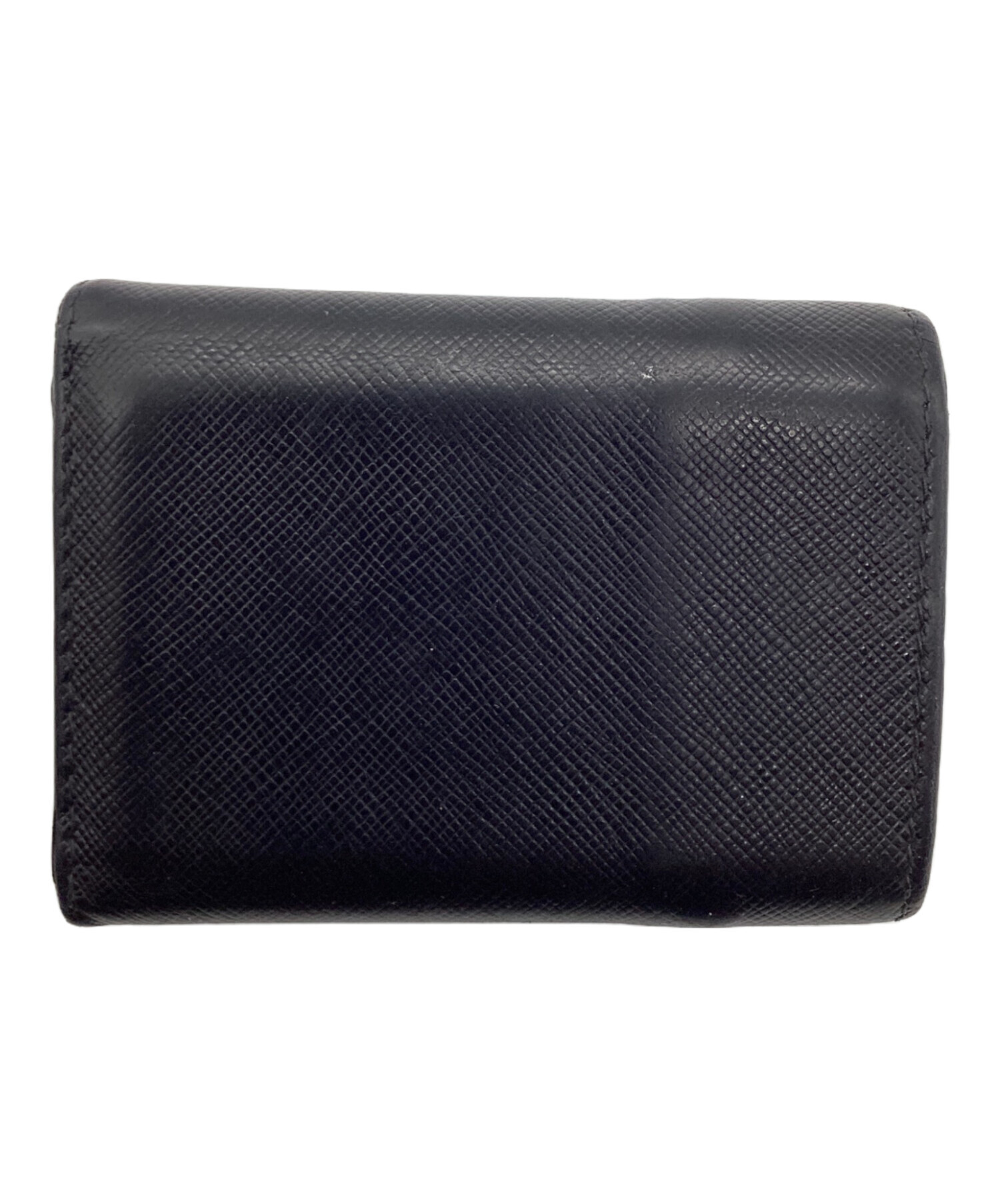 中古・古着通販】PRADA (プラダ) 3つ折り財布 サフィアーノ ブラック 