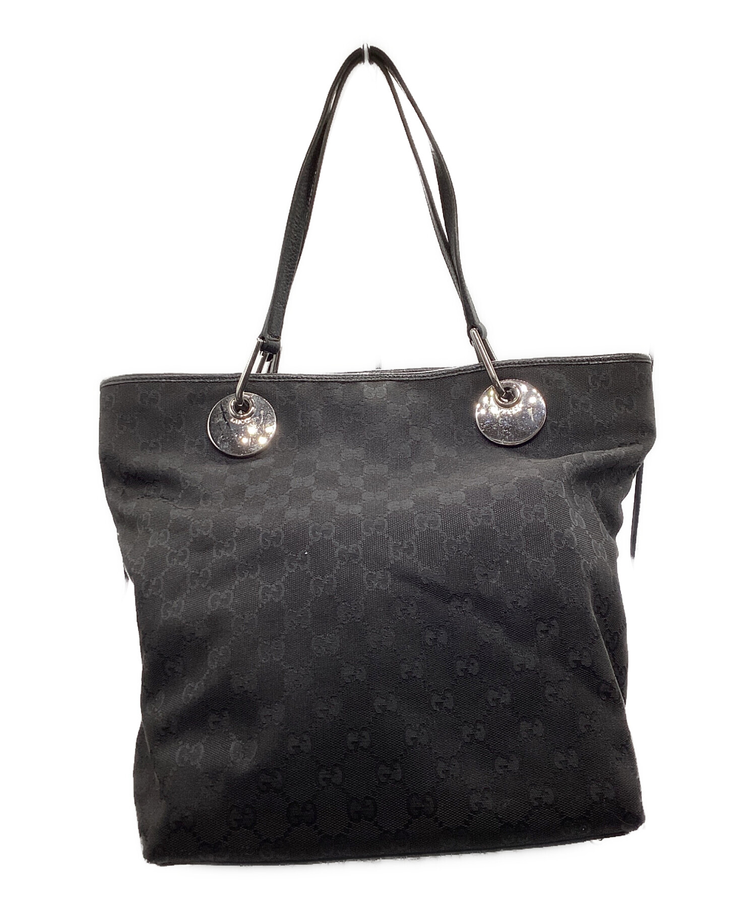 中古・古着通販】GUCCI (グッチ) キャンバストートバッグ ブラック