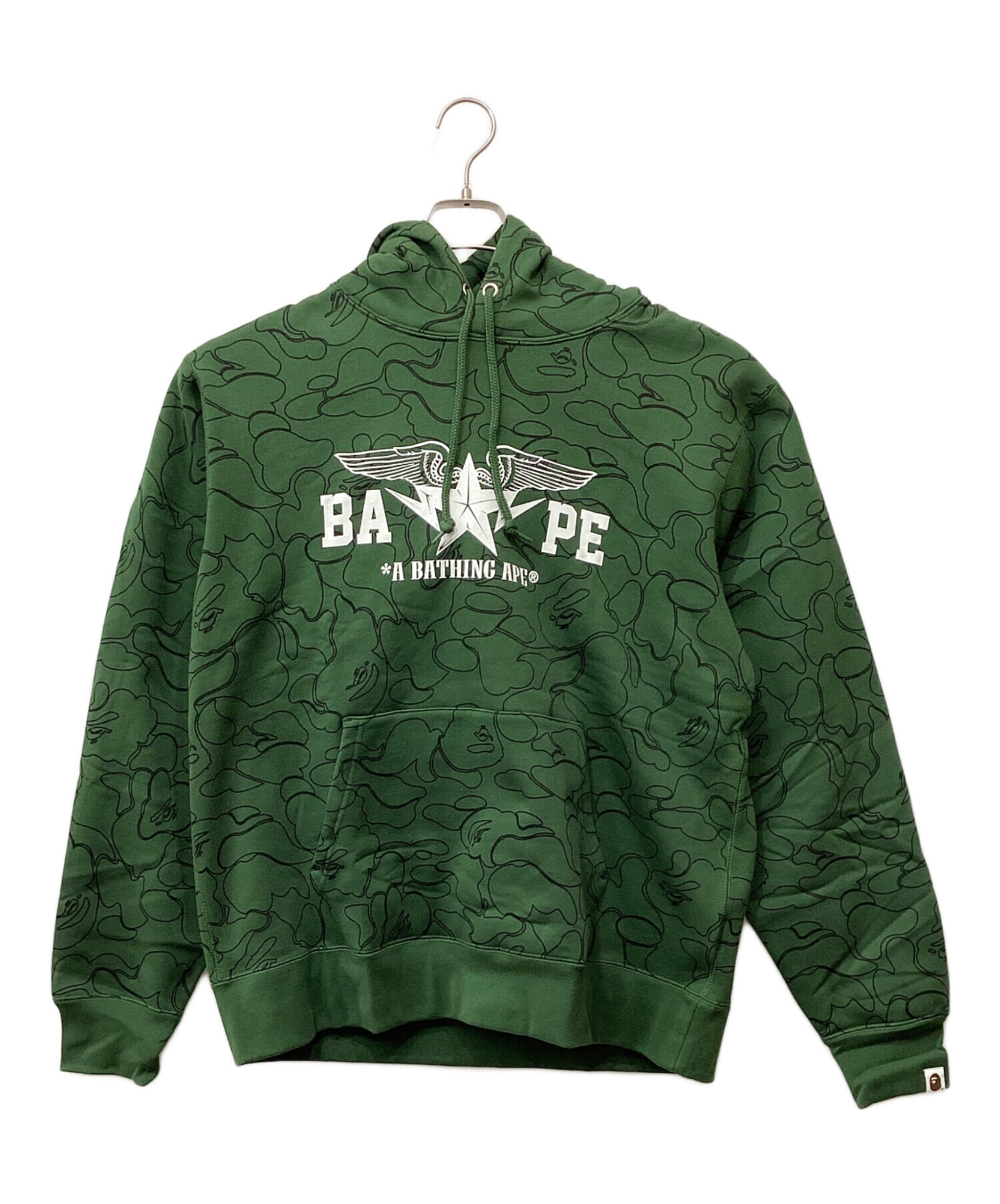 A BATHING APE アベイシングエイプ パーカー S 緑 【古着】【中古】【送料無料】 中古・古着通販】A BATHING APE (ア ベイシング エイプ) プルオーバー