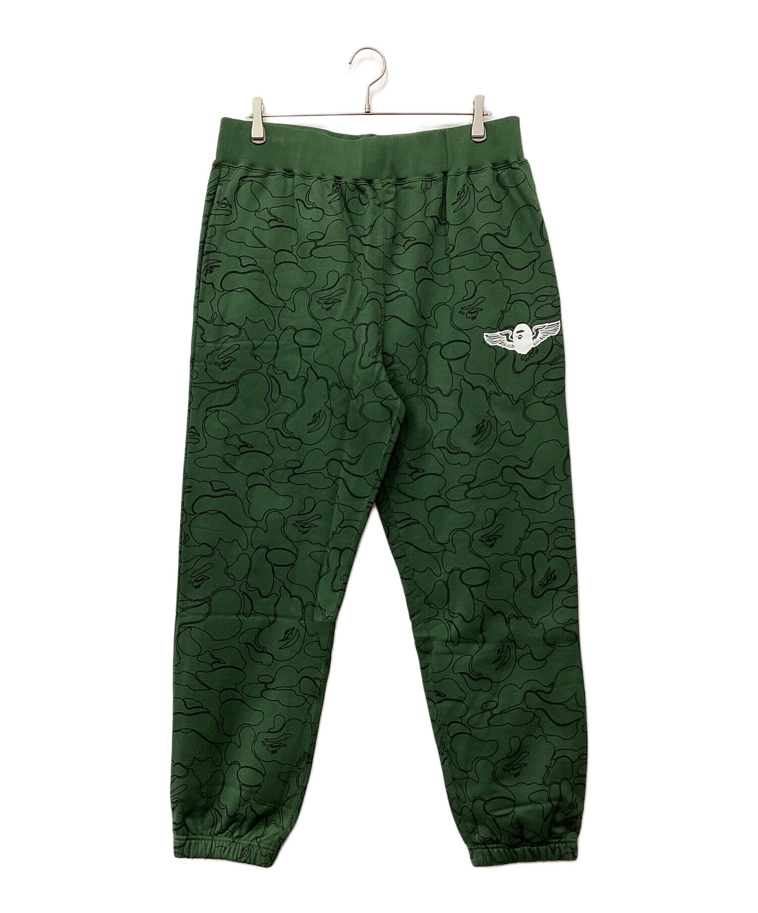 ②A Bathing Ape グリーンジャージパンツ L 中古・古着通販】A BATHING APE (ア ベイシング エイプ) スウェット