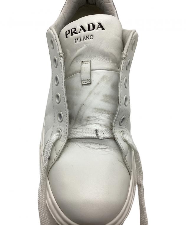 中古・古着通販】PRADA (プラダ) ローカットスニーカー ホワイト