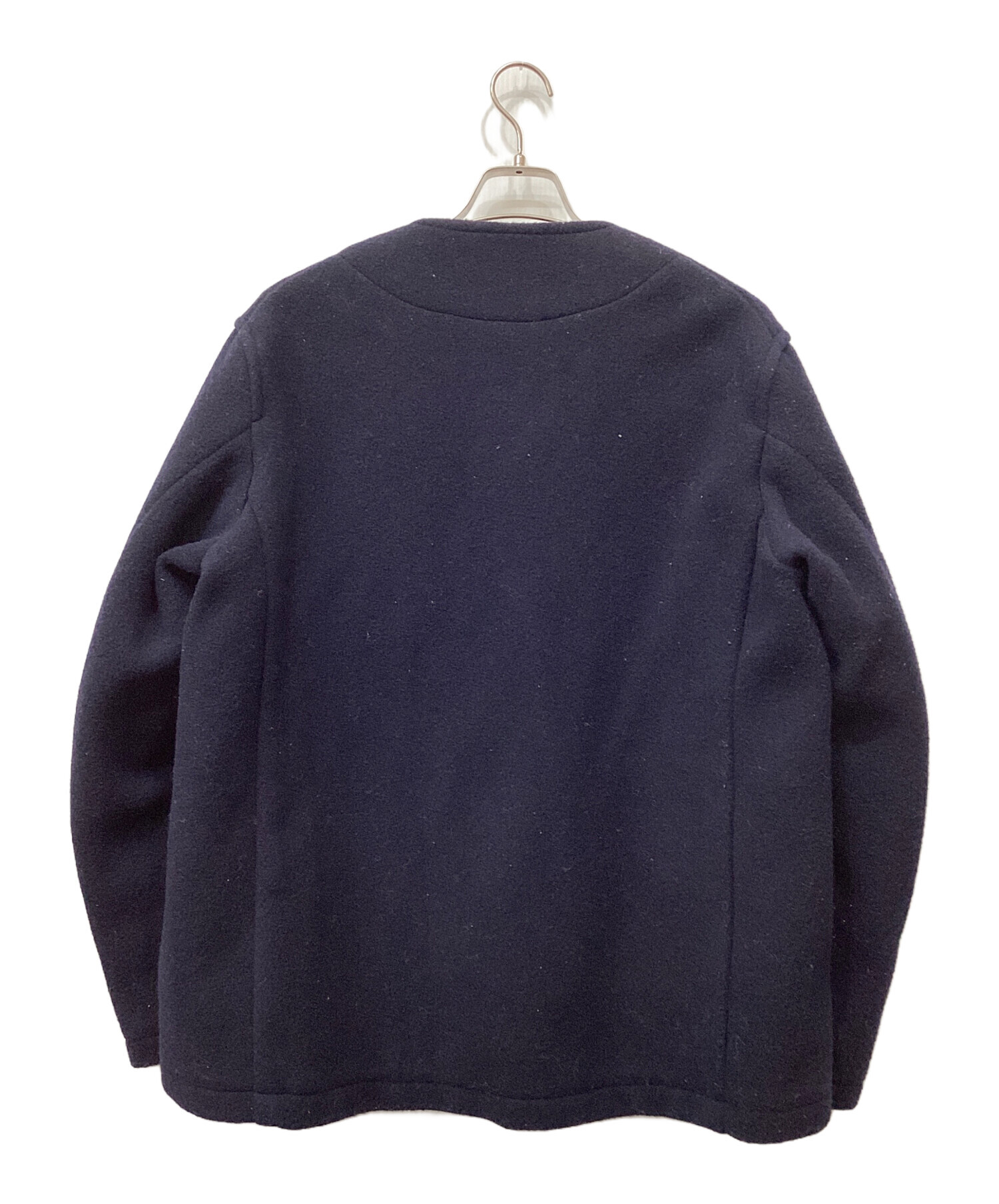 DANTON ネイビー ノーカラーコート　42サイズ 中古・古着通販】DANTON (ダントン) ノーカラーコート ネイビー サイズ