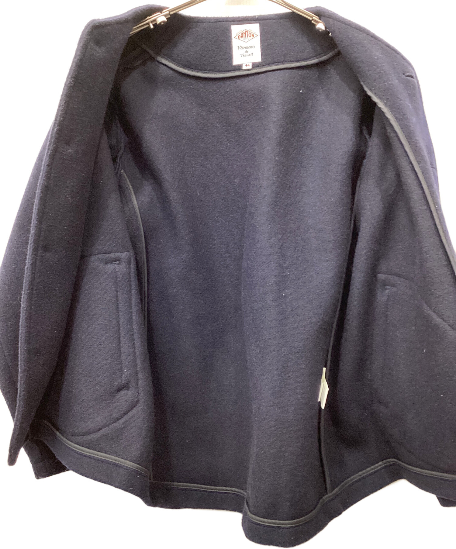 中古・古着通販】DANTON (ダントン) ノーカラーコート ネイビー サイズ