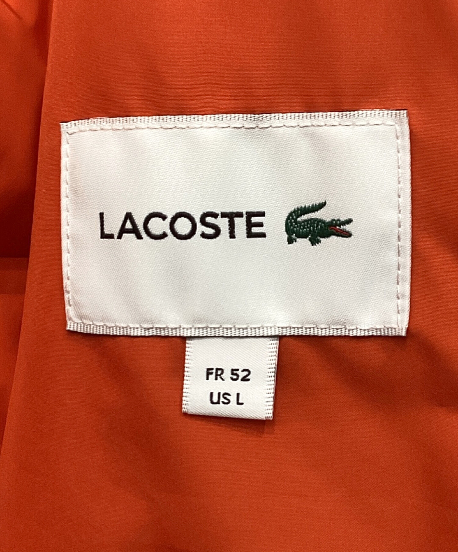 中古・古着通販】LACOSTE (ラコステ) 中綿ジャケット オレンジ サイズ 