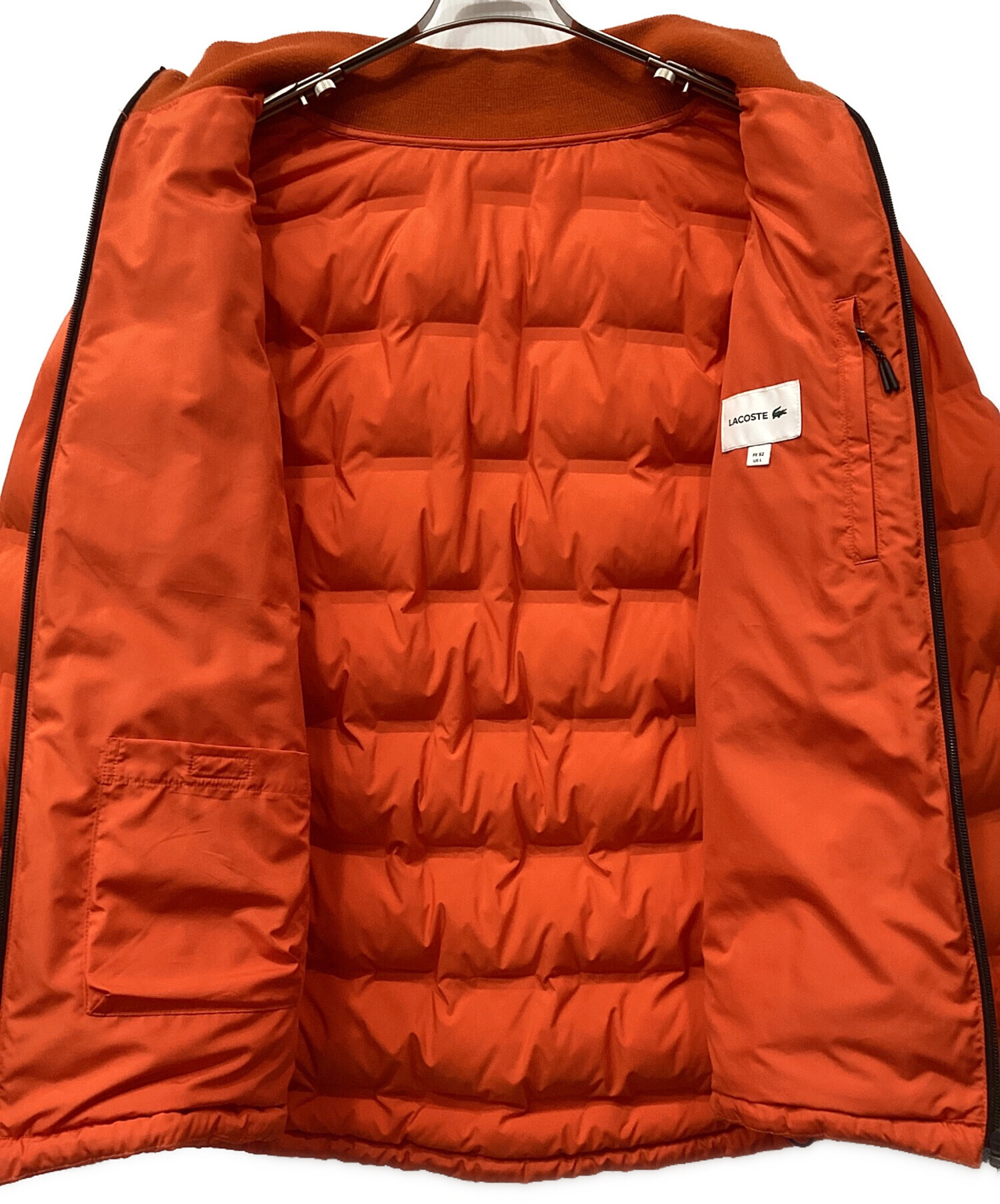 中古・古着通販】LACOSTE (ラコステ) 中綿ジャケット オレンジ サイズ