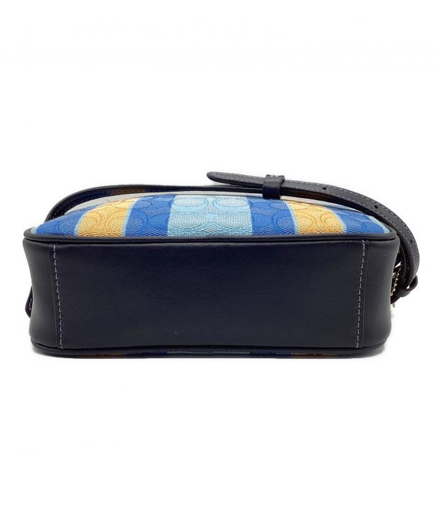 新品未使用　COACH ネイビー ショルダーバッグ 中古・古着通販】COACH (コーチ) ショルダーバッグ ネイビー×ブルー
