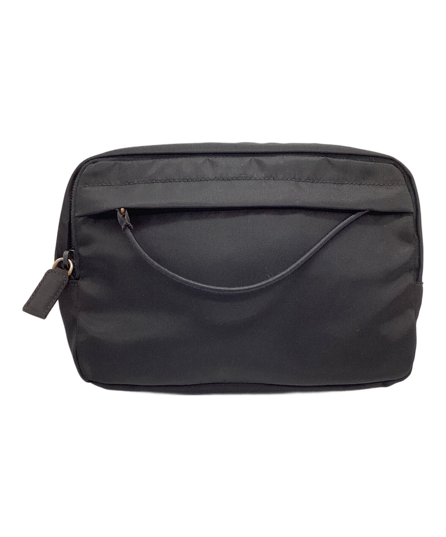 中古・古着通販】PRADA (プラダ) ナイロンポーチ ブラック｜ブランド 