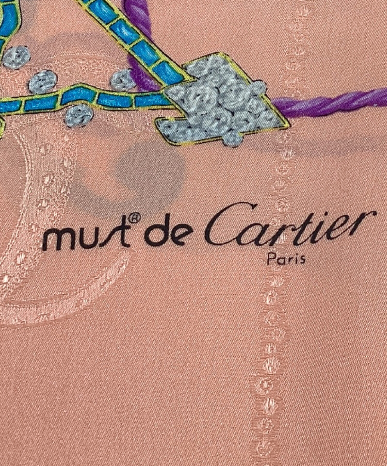 カルティエスカーフ　タグ付き美品ビジュー柄　レアmust de Cartier 中古・古着通販】murt de cartier (マストドゥカルティエ) スカーフ