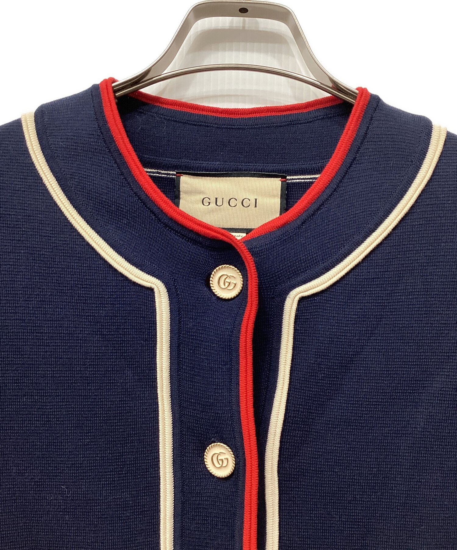 中古・古着通販】GUCCI (グッチ) カーディガン ネイビー サイズ:S