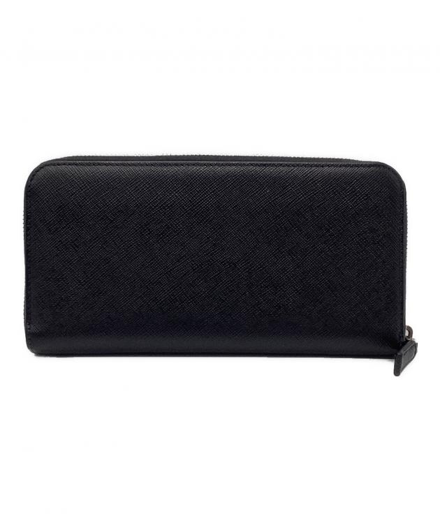 【中古】PRADA サフィアーノロングウォレット 62 B ブラック ▲パスケースなし　プラダ[17][240017751853] 中古】PRADA サフィアーノロングウォレット 62 B ブラック △パス