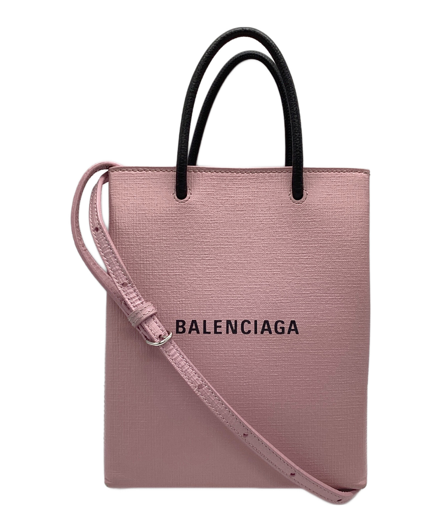 希少品！　BALENCIAGA バレンシアガ　キャディバッグ　ピンク 中古・古着通販】BALENCIAGA (バレンシアガ) ショッピングバッグ