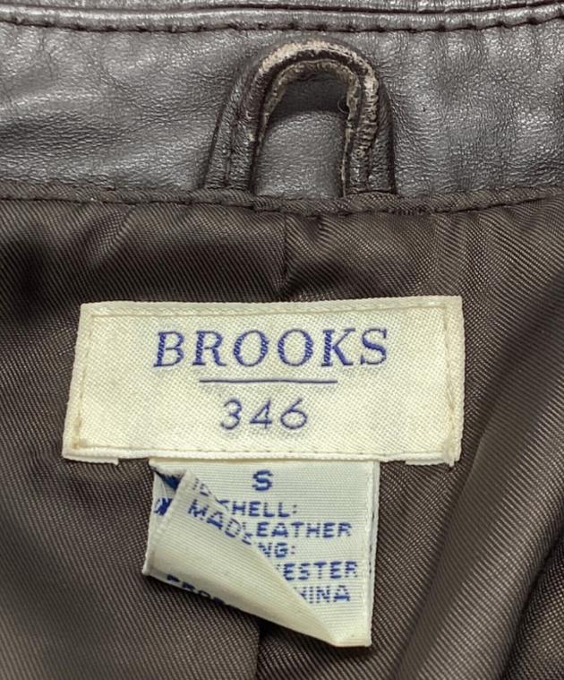 中古・古着通販】BROOKS 346 (-) レザージャケット ブラウン サイズ:S