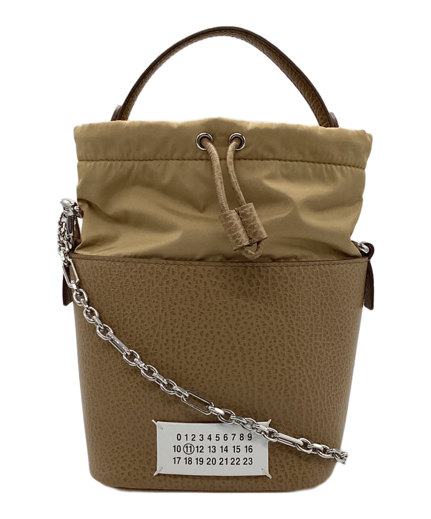 美品 Maison Margiela 11 メゾンマルジェラ フォンケース ショルダーバッグ カーキベージュ メンズ レディース 古着 中古 USED メゾンマルジェラ11 Maison Margiela 11 ラージ ショルダーバッグ