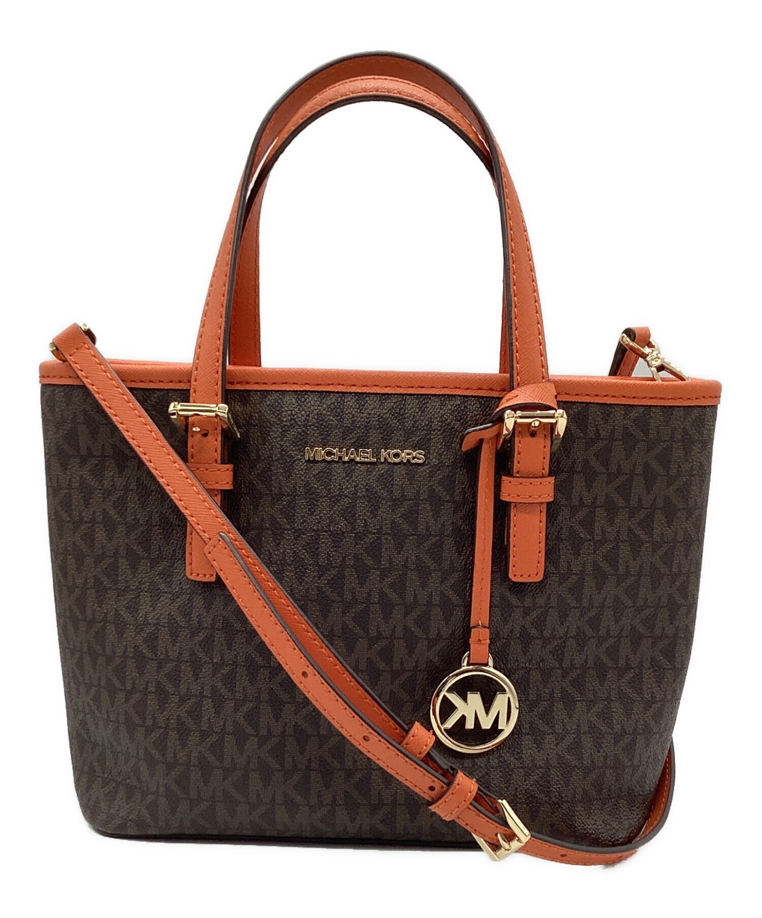 Michael Kors マイケルコース バッグ オレンジ 2way 中古・古着通販】MICHAEL KORS (マイケル・コース) 2WAYショルダー