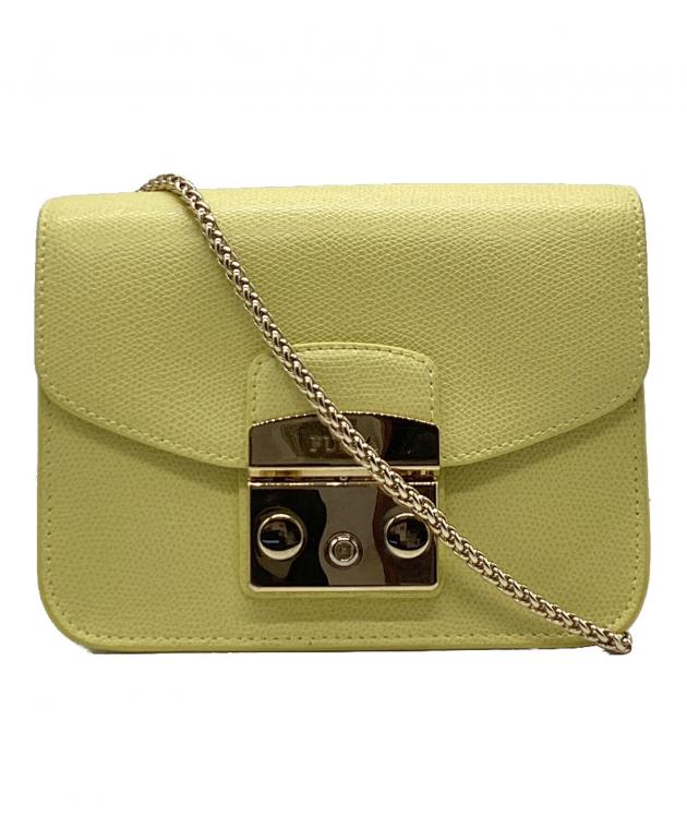 美品✨フルラ　FURLA　メトロポリス　ショルダーバッグ　イエロー　ゴールド金具 中古・古着通販】FURLA (フルラ) チェーンショルダーバッグ メトロ