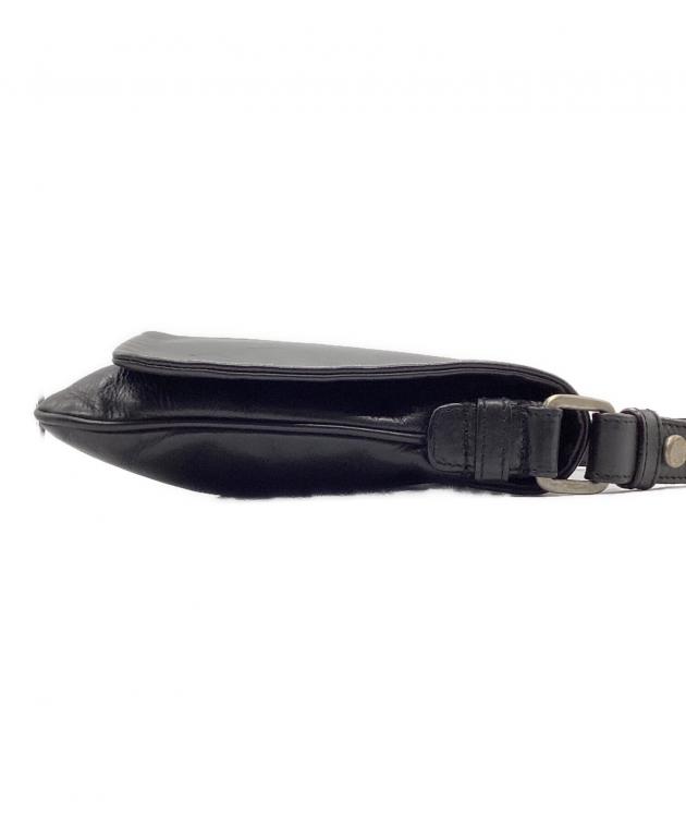 中古・古着通販】BALLY (バリー) レザーショルダーバッグ ブラック