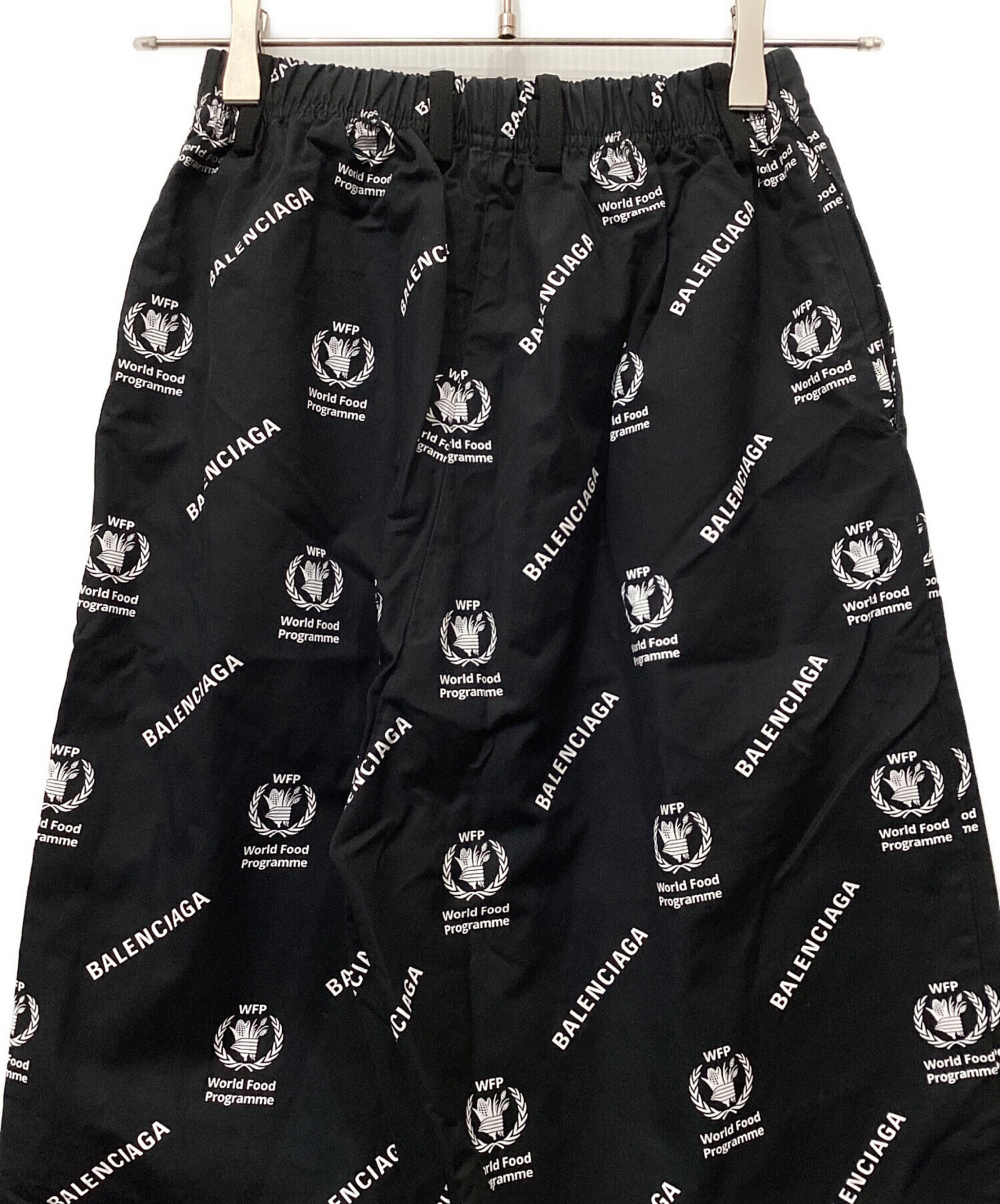 中古・古着通販】BALENCIAGA (バレンシアガ) ロゴ総柄パンツ ブラック 
