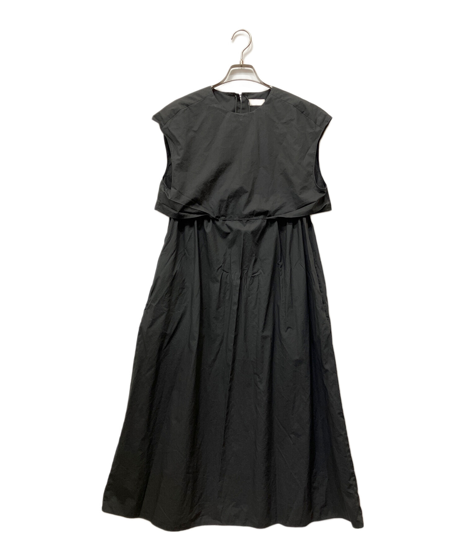 ballsey プロセスドコットン レイヤードライクワンピース　ロング　黒　36 中古・古着通販】BALLSEY (ボールジィ) プロセスドコットン レイヤード