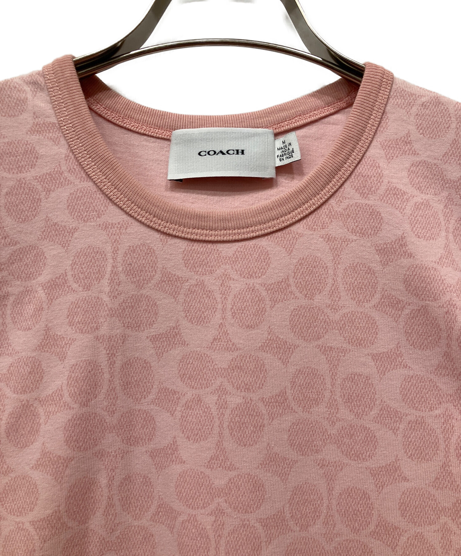 中古・古着通販】COACH (コーチ) シグネチャー リンガー Tシャツ