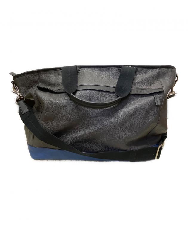 中古・古着通販】COACH (コーチ) 2WAYバッグ ブラック×ブルー