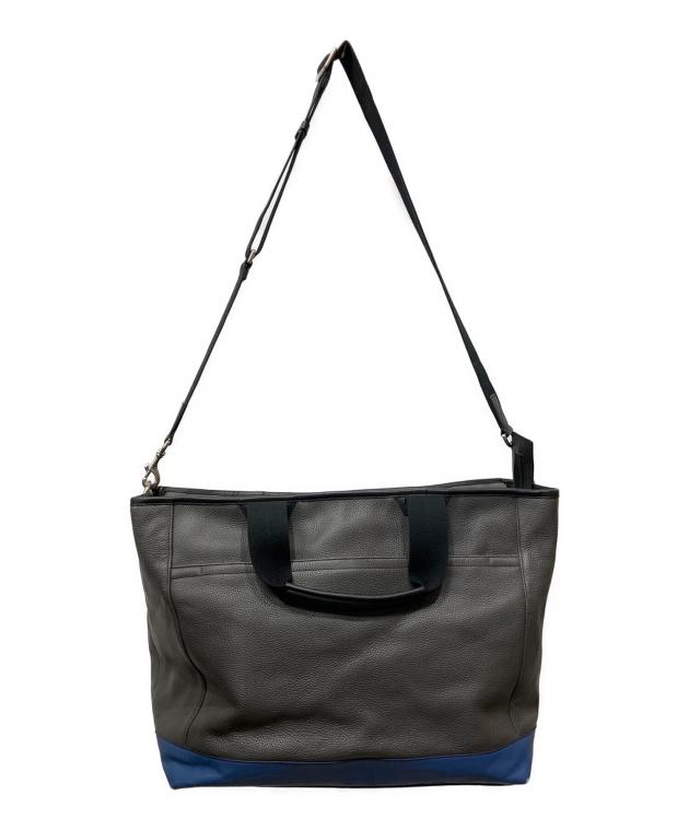 美品◆coach◆2wayバッグ 中古・古着通販】COACH (コーチ) 2WAYバッグ ブラック×ブルー