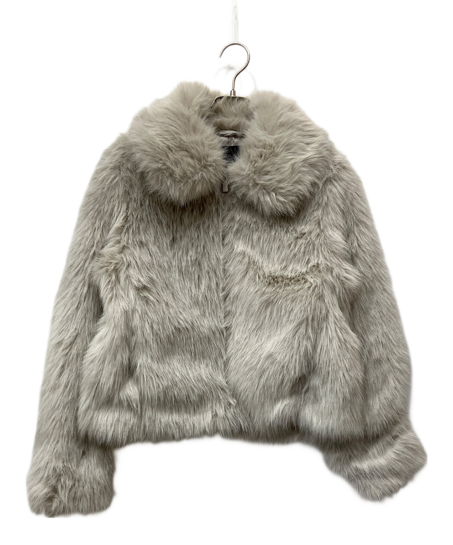 ZARA フェイクファー　コート 中古・古着通販】ZARA (ザラ) ジッパー付ショートフェイクファーコート