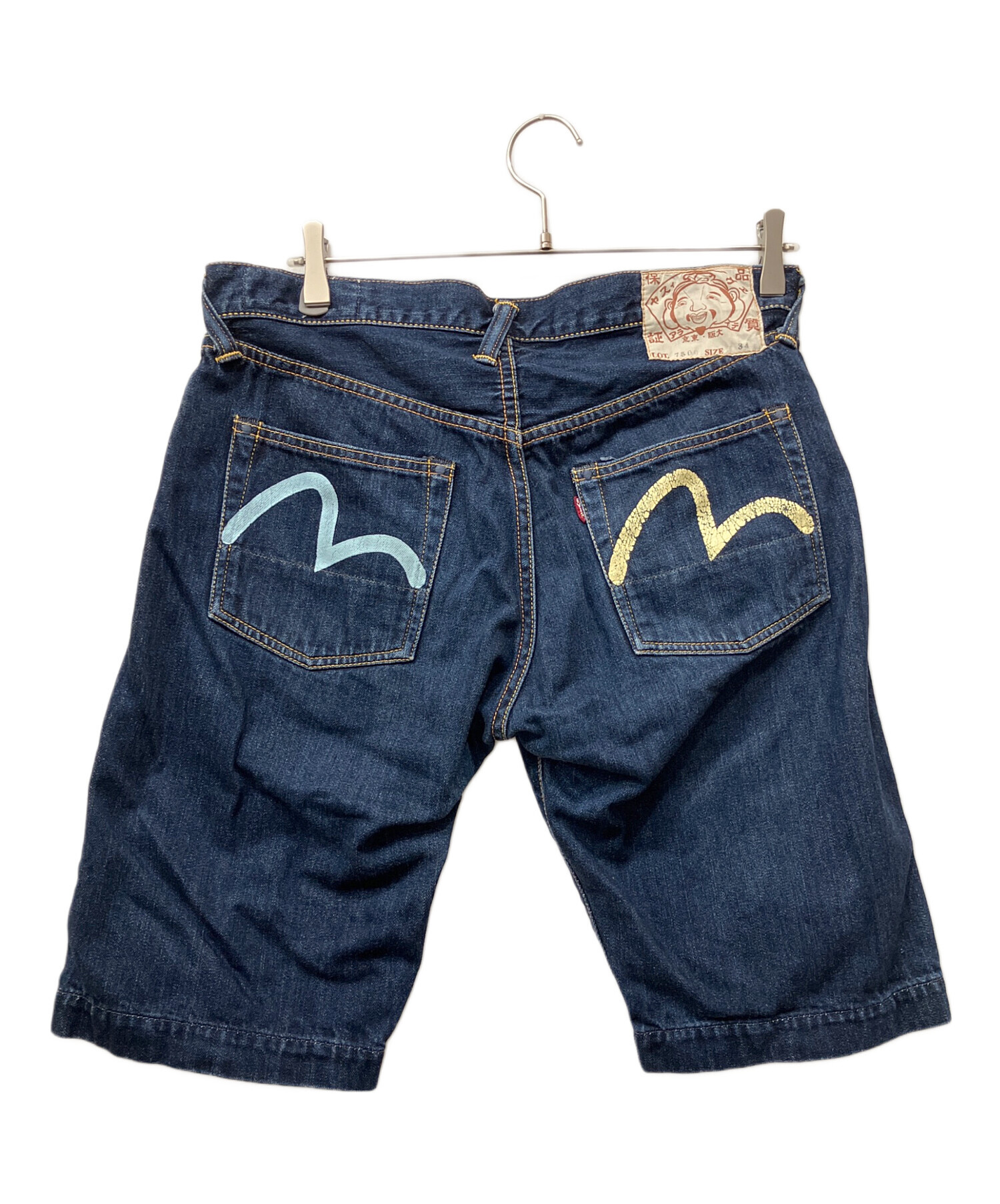 中古・古着通販】EVISU (エヴィス) デニムハーフパンツ インディゴ