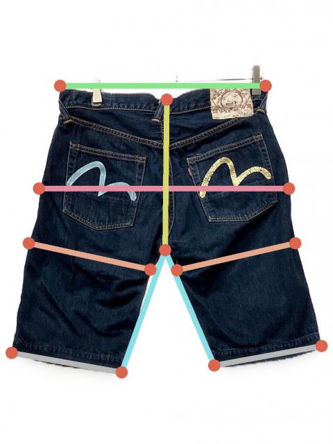 中古・古着通販】EVISU (エヴィス) デニムハーフパンツ インディゴ