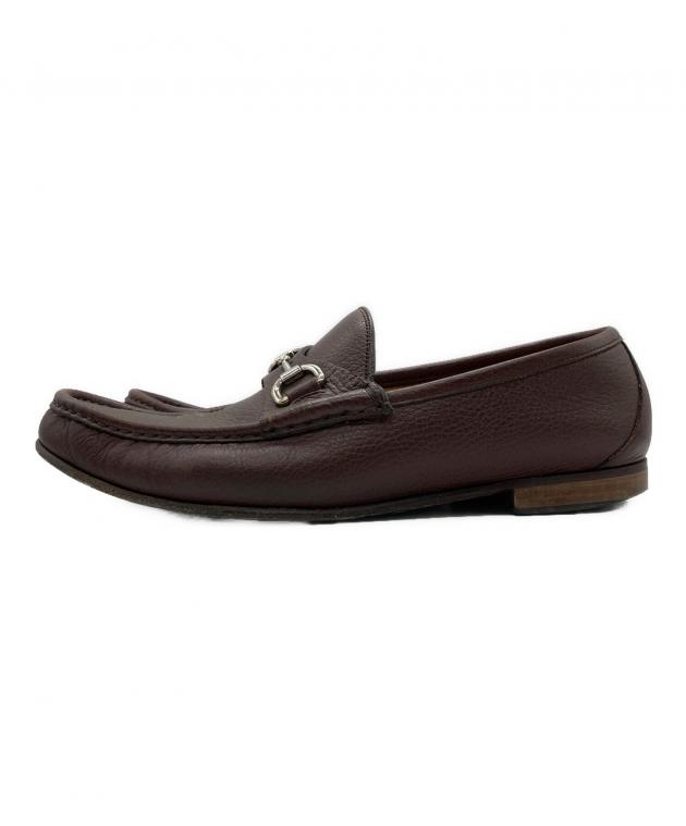 中古・古着通販】GUCCI (グッチ) ホースビットローファー ブラウン