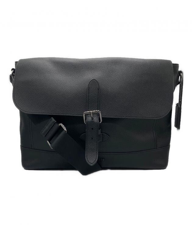 コーチ COACH レザー ハドソン メッセンジャー 中古・古着通販】COACH (コーチ) Hudson Messenger ブラック｜ブランド